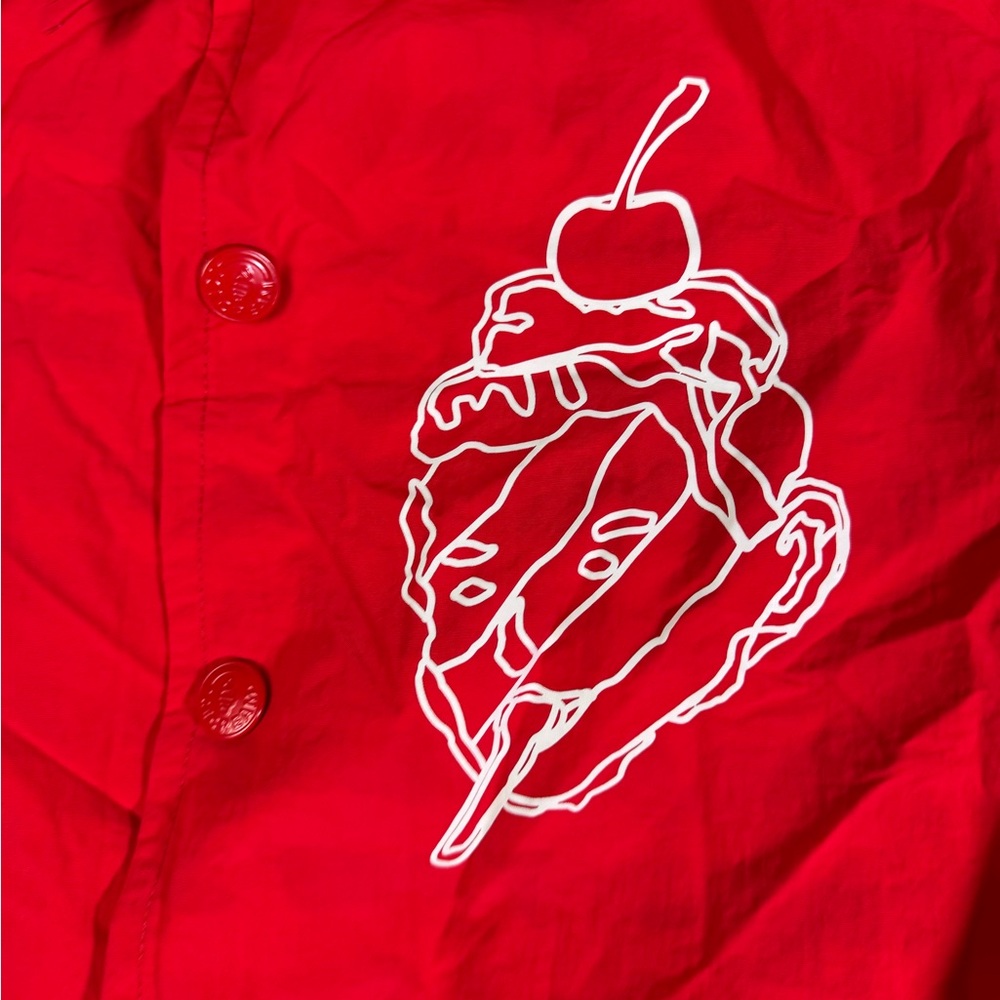 Icecream‎ BBC Red Coach Jacket Medium Cat Print Lining - Picture 8 of 11